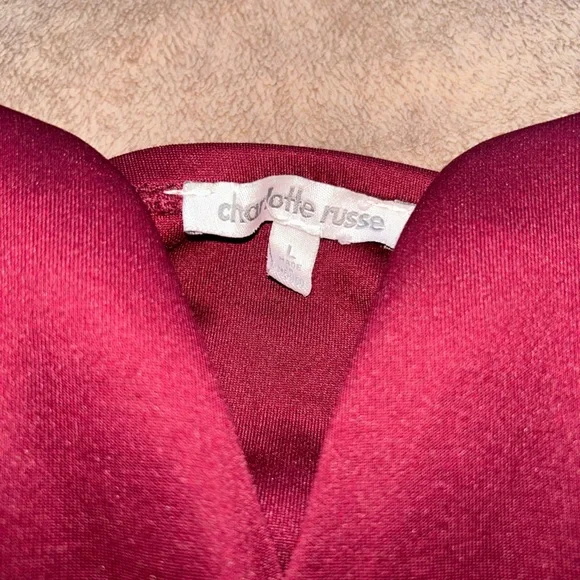 Charlotte Russe V Neck Mini Dress - Picture 2 of 3